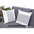 thumbnail image 4 of Cotton Woven Designer Throw Pillow Covers, Grey & Off White, 18 x 18 inches | Square Gray Cushion Covers with Geometric Design Set of 2, 4 of 7