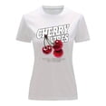 thumbnail image 3 of Playera Blusa De Cerezas Cherry Vibes Ropa Para Mujer Color Blanco Talla Grande Marca Emil SaEs, 3 of 4