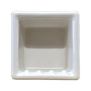 Swan Recessed Solid Surface Soap Dish in White