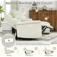 thumbnail image 3 of YODOLLA Leather Power Reclining Sofa Set, Reclining Sectional Couches with Storage Chaise, Adjustable Backrest & Footrest, L Shaped Pull Out Couch for Living Room Home Theater Apartment RV in Beige, 3 of 8