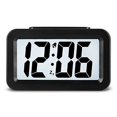 thumbnail image 2 of HENSE Creative Nightlight Smart Light Alarm Clock Bedside Desk Table Electronic Clock Battery Operated Mute Luminous Alarm Clock with Adjustable Light HA35 (Black), 2 of 5