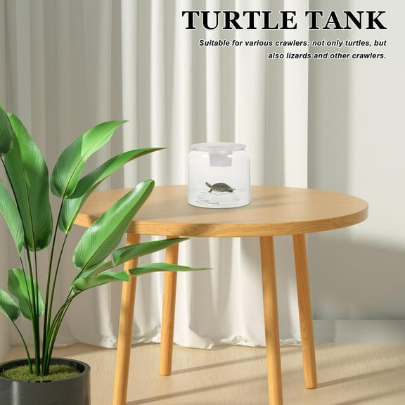 OUNONA Aquariums Vivarium Turtle .00X16.50X16.50CM Transparent