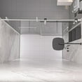 thumbnail image 6 of Kullavik Glass Shower Door, 56-60" W x 75" H Frameless Shower Door, Sliding Shower Door with 5/16" (8mm) Certified Clear Tempered Glass, Brushed Stainless Steel Hardware Shatterproof Shower Door, 6 of 9