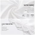 thumbnail image 3 of Half Slips for Women - Elegant Mini Length Satin Half Slips for Under Dresses with Side Slit, Anti Static Non See Through Lace Trim Elastic Waist for All Occasions, 3 of 7
