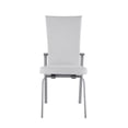 thumbnail image 5 of Milan Monique Motion-Back Steel/PU Side Chair in White (Set of 2), 5 of 9