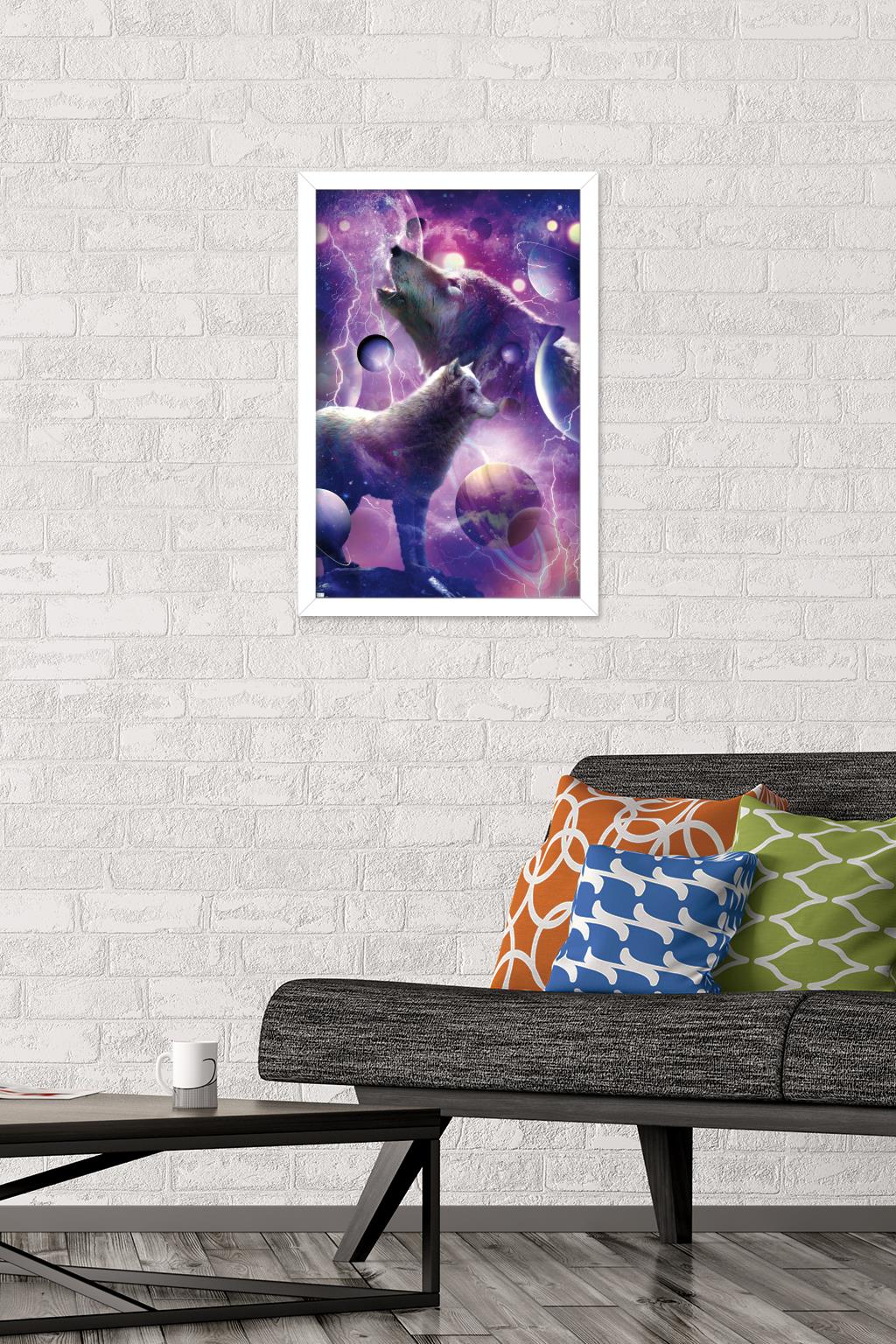 James Booker - Space Wolves Howling Wall Poster, 14.725" x 22.375" Framed