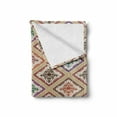 thumbnail image 2 of Damask Soft Flannel Fleece Throw Blanket, Colorful Vintage Ornamental Motif in Rhombuses, Cozy Plush for Indoor and Outdoor Use, 50" x 60", Ivory and Multicolor, by Ambesonne, 2 of 6