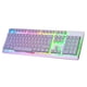 thumbnail image 1 of para Juegos con Cable, Ergonómico Silencioso con Retroiluminación LED, para Juegos Retroiluminado, para Escritorio, Computador Luz de mezcla blanca CUTICAT teclado para juegos, 1 of 8