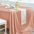 thumbnail image 5 of Seamless Satin Tablecloth Rectangular 60X84 Inches, Silk-Soft Polyester Fabric for Wedding, Banquet, Party, Restaurant Table Decoration - Multiple Colors, 5 of 6