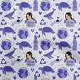 thumbnail image 1 of oneOone Rayon Medium Blue Fabric Earth Diy Clothing Quilting Fabric Print Fabric By Yard 56 Inch Wide, 1 of 4