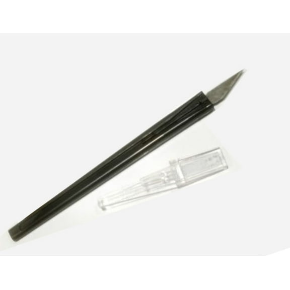 Frisket Art Knife with Standard #11 Blade and Locking Safety Cap, Lightweight Disposable Plastic (Chartpak 352A-36) - 1 Ready-to-Use Frisket Knife