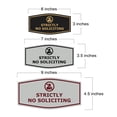 thumbnail image 2 of Fancy Strictly No Soliciting Sign (Brushed Silver) - Large, 2 of 5