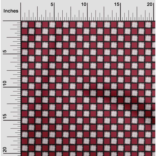 oneOone Cotton Silk Fabric Check Ikat Fabric Prints By Yard 42 Inch Wide