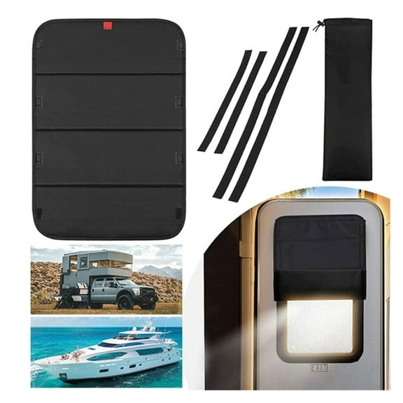 RV Door Window Shade Cover Waterproof Sunshade Blackout Accessory For Travel Trailer Motorhome Camper-Windows ,Easy Installation