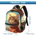 thumbnail image 2 of Retro Cat Airport Backpack Preppy Cute Mini Shoulder School Backpack Lightweight with Adjustable Shoulder Strap Large Capacity Printed Design, 2 of 6