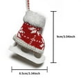 thumbnail image 2 of Knit Ice Skate Christmas Ornaments, 3D Plush Design with Blades for Hanging, Christmas Tree Decorations for Winter Sports Theme, 2 of 4