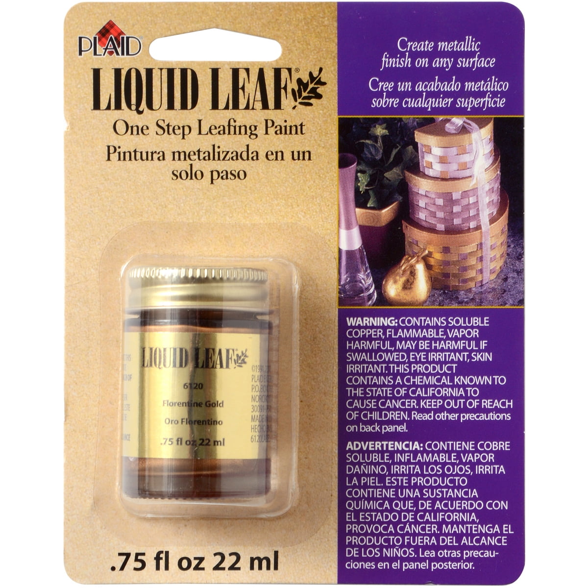 Liquid Leaf OneStep Leafing Paint .75ozFlorentine