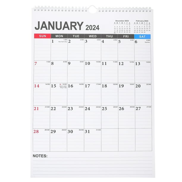 GOOHOCHY Calendario de pared calendario calendario colgante calendario mensual calendario para la cita