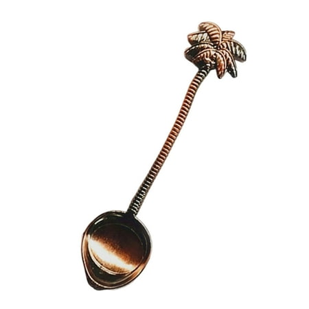 

Coffee Spoon for Mixing Coconut Tree Shape Handle Mini Spoon for Sugar Dessert C