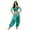 Green, variant on Women's Princess Cosplay Jumpsuit Belly Dance Romper with Headwear Halloween Costume