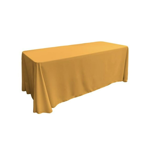Nappe Rectangulaire en Popeline de Polyester TCpop90x156-GoldP14&44; Or - 90 x 156 Po.