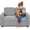 Grey, variant on Costzon Kids Couch, 2 seat Toddler Armrest Chair w/Teddy Fleece Upholstery & Solid Wooden Frame, Double seat Children's Sofa for Preschool, Bedroom, Playroom, Daycare, Ideal Gift for Girls Boys