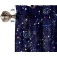 thumbnail image 6 of Galaxy Valance Curtain Starry Sky Series Outer Space Planet Cosmic Star Moon Universe Rod Pocket Valance Window Treatments Short Curtains for Kitchen Bathroom 54x18inch, 6 of 6