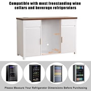 Coffee Bar Cabinet with Fridge Space, Mini Fridge Cabinet,Buffet Sideboard,53.2L