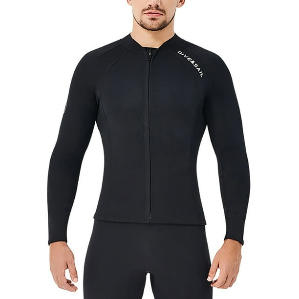 Naiovety DIVE SAIL 2MM Traje de neopreno Tops Trajes de neopreno térmico Protección Trajes de buceo Traje de surf de gran tamaño para aeróbic Deportes acuáticos Negro S Naiovety OD003293-01