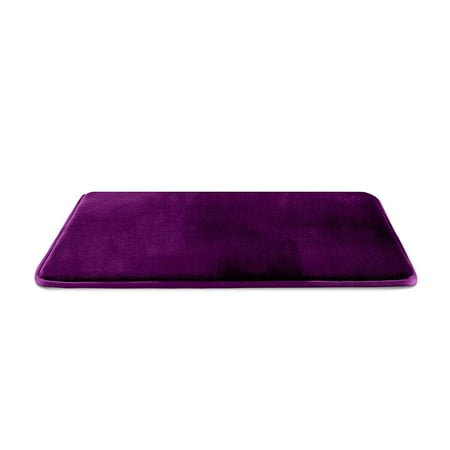 Velvet Touch Bath Kit - Popeven Memory Foam Bath Mat Non Slip Absorbent Super Cozy Velvet Bathroom Rug Carpet (20