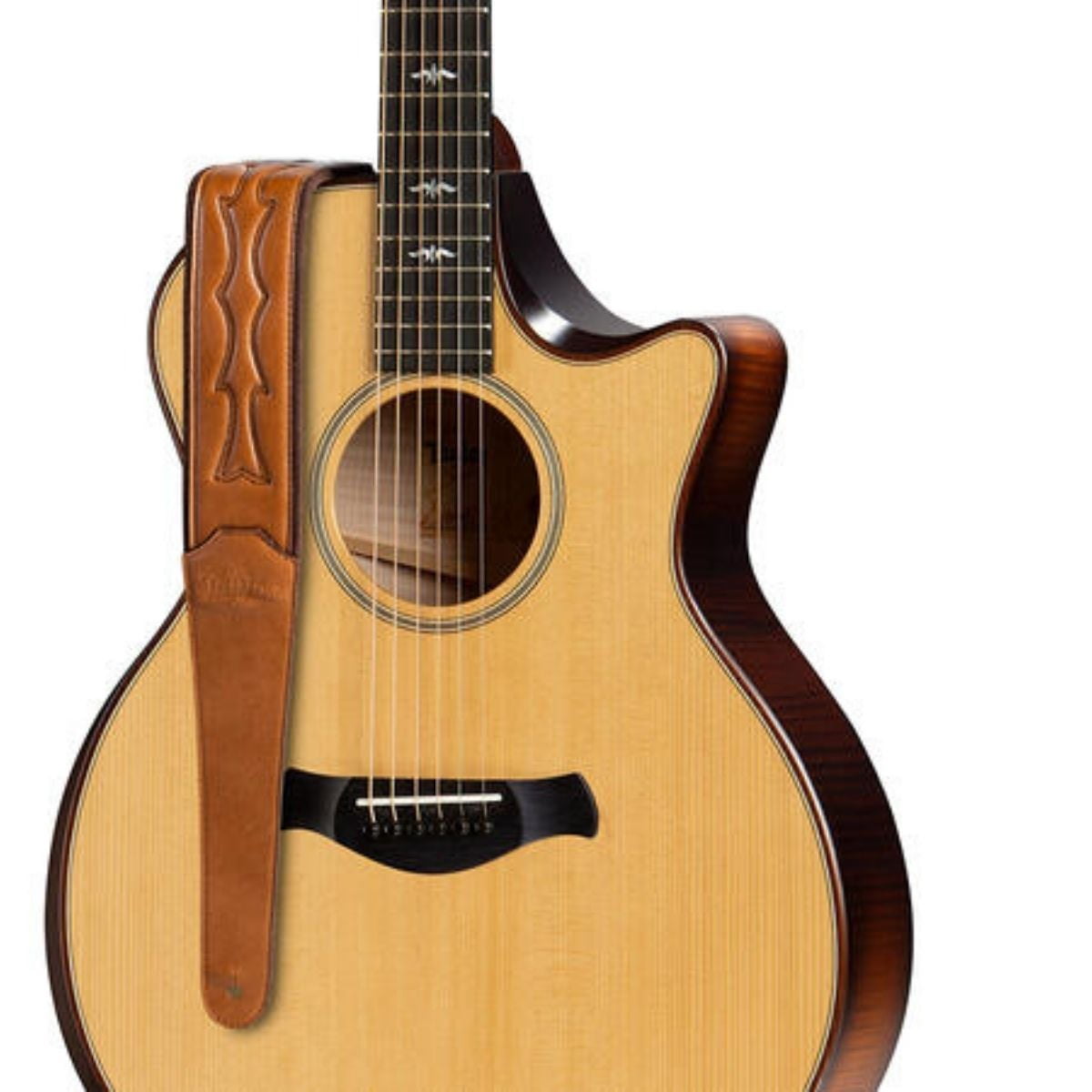 Taylor Vegan Leather Guitar Strap - Tan 2.75" (4202-27)