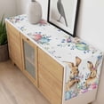 thumbnail image 4 of Bunny Easter Table Runner - 108 Inch Long, Kitchen Dining Table Runner Dresser Scarves, Spring Floral Eggs Eucalyptus Leaves Weeping Farmhouse Decor for Coffee Tables Wedding Party Banquet, 4 of 8