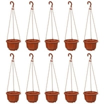 Raindrops Gardeners 10Sets Brown Plastic Over the Deck Rail Planters 43X5.15X3.14in