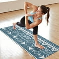 thumbnail image 6 of Blue Geometric Triangle Arrow Pattern Hot Yoga Mat Towel Non Slip for Hot Yoga - Quick-Drying Yoga Mat Cover with 4 Corner Pockets with Travel Bag - Hot Yoga Towel Non Slip 74"x26", 6 of 6