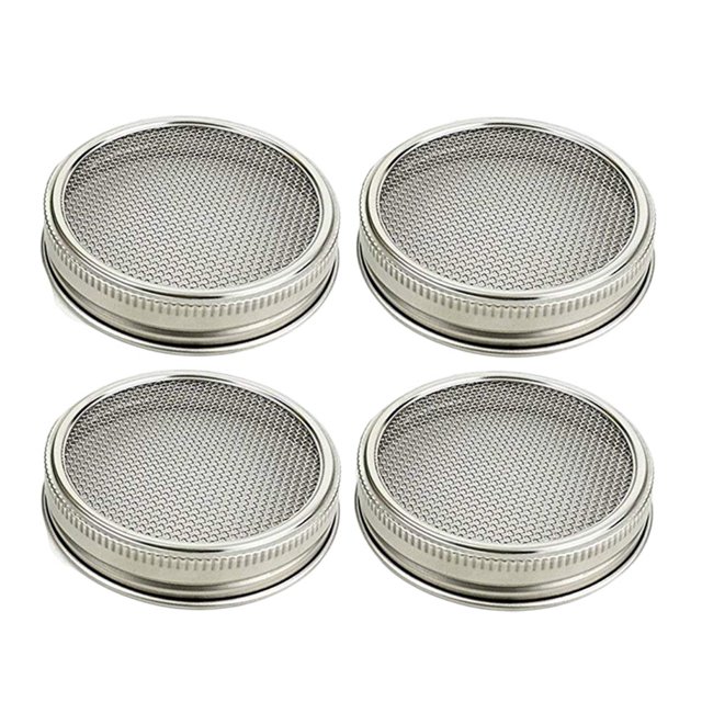 Shisuyan Couvercles de Germination Argent 4 Pcs 3.38x3.38x0.79 Po