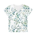 thumbnail image 7 of Xdegoge TShirt for Women V Neckline Short Sleeve Going Out Casual Style Loose Fit Zebra Stripe Floral Rose Print Lightweight Flowy Summer Spring Tops Soft Shirts, 7 of 7