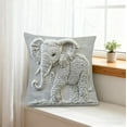thumbnail image 4 of Christmas Cute Animals Pillow Covers 18x18 Elephant 2.5D Decorative Pillows Case Short Plush indoor for Couch Sofa Room Home Decor, 4 of 6
