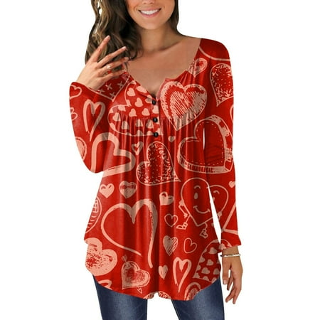 

Zedker Womens Graphic Tees Womens Tops Casual Women s Fashion Printed Loose T-Shirt Long Sleeves Blouse Round Neck Casual Tops
