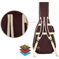 thumbnail image 2 of SHANNA 40 41 Inch Acoustic Guitar Bag Waterproof Thicken Padded Bag Advanced Guitar Case with Double Strap and Outer Pockets (Brown), 2 of 7