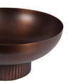 thumbnail image 6 of Kate and Laurel Rooks Ribbed Decorative Metal Bowl, 12 Inch Diameter, Bronze, Vintage Raised Fruit Bowl for Kitchen Counter or Use as a Key Bowl for an Entryway Table, 6 of 8