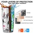 thumbnail image 7 of 20 Oz Pug and Love Heart Coffee Tumbler Double Wall Insulated Stainless Steel Water Bottle | Metal Reusable Thermoses Flask with Cup Cap | Leak & Sweat Proof with Anti-Dust Lid, 7 of 7