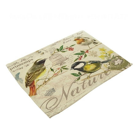 

SUANMAY Kitchen Placemat Set 42cm*32cm Cotton Linen Various Colors/Shapes (1 Piece Set) 42*21cm 1PCS