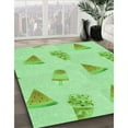 thumbnail image 3 of Ahgly Company Machine Washable Indoor Square Transitional Green Area Rugs, 7' Square, 3 of 7