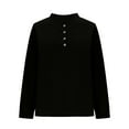 thumbnail image 4 of qucoqpe Womens Corduroy Tops V Neck Button Long Sleeve Shirts Casual Loose Tunic Blouses, 4 of 7