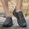 thumbnail image 6 of Mens Mesh Casual Shoes Outdoor Lightweight Hiking Shoes Soft Breathable Sneakers Non-slip Driving Shoes Gray 7 US, 6 of 7