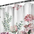 thumbnail image 2 of Pink Cute Flower Spring Floral (4) Shower Curtain Waterproof Shower Liner,Contemporary Chic Polyester Bath Curtain,Shower Curtains Set with Snap-in,72x72Inch, 2 of 4