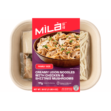 MiLa Creamy Udon Noodles with Chicken & Shiitake Mushrooms, 38 oz