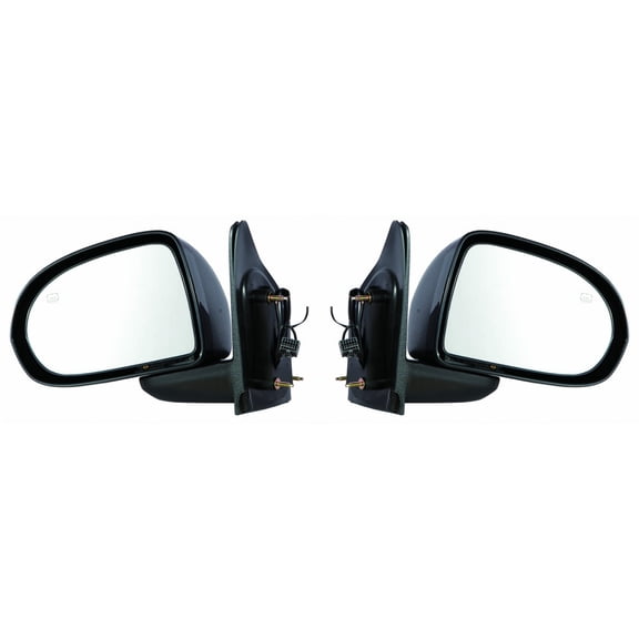 For Jeep Compass 2007 2008 2009 2010 Door Mirror Driver and Passenger Side | Pair | Power | Heated | Type 1 | Textured | Replacement For 5115047AM | CH1320262