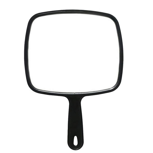 Hand Held Mirror Salon Barbers Hairdressers Paddle Mirror With Handleblack