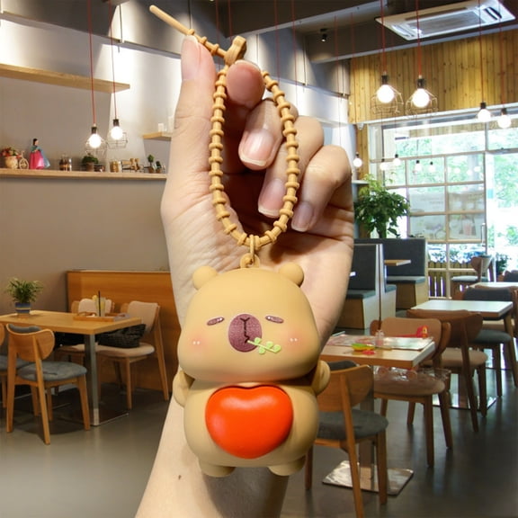 Heart Toot Toot Couple Plushies, Cute Stress Relief Keychain Toy for Kids & Adults, Valentine's Day Mini Gift, Bag Accessory, Soft Sensory Squeeze Toy, Xmas & Birthday Gift